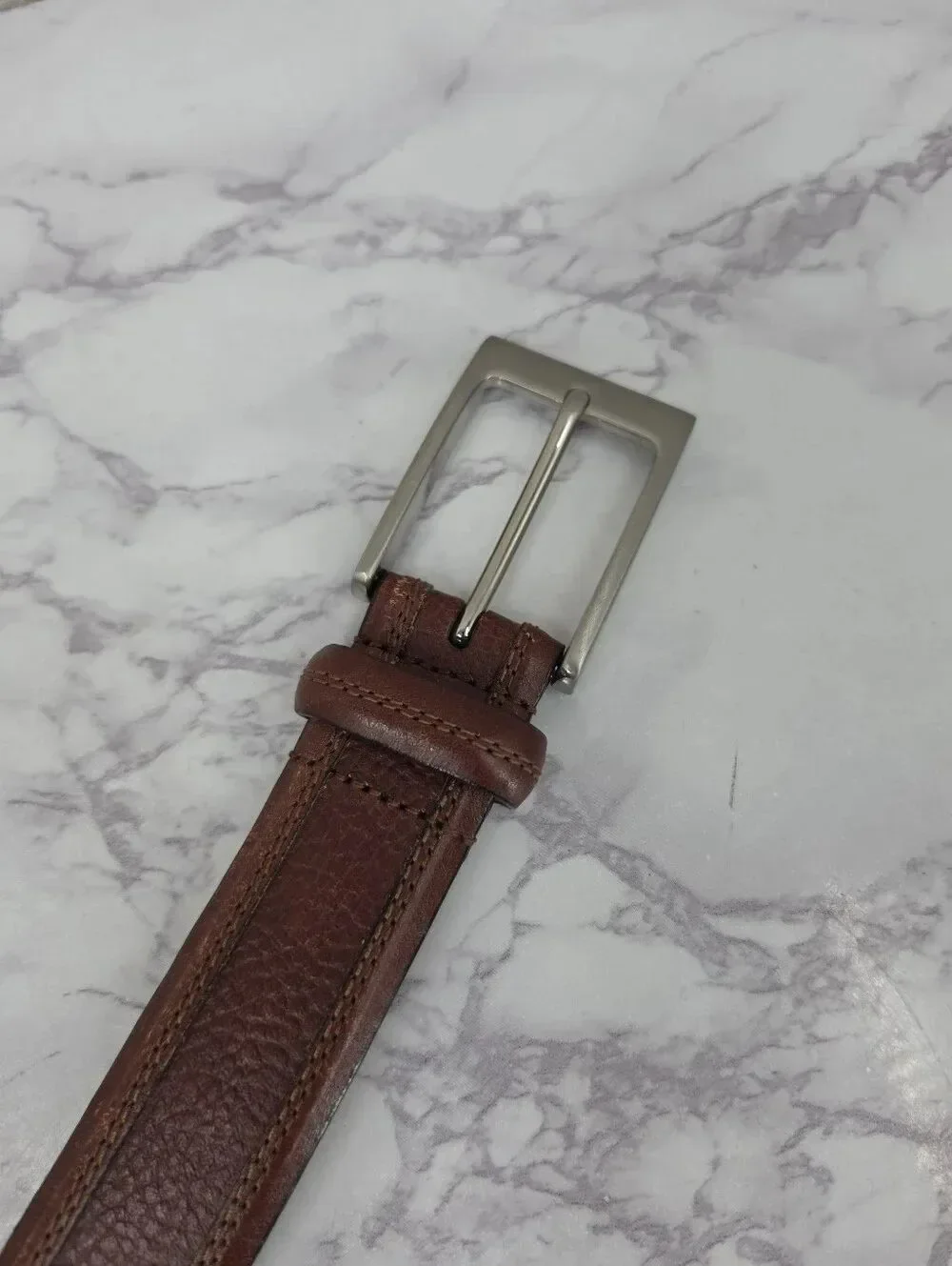 Cremieux Men's Brown Leather Belt - Classic Casual Style Size 44
